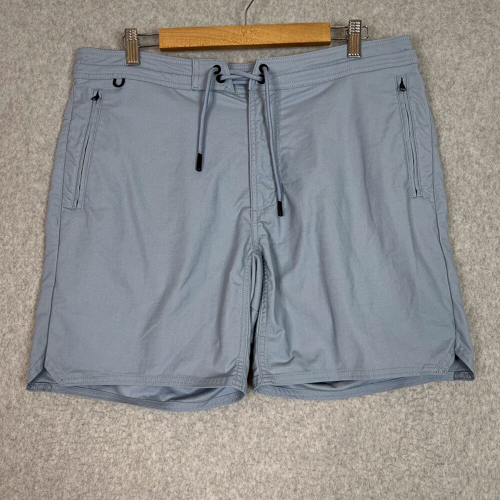 Roark Shorts Mens 34 (Fits 36) Cascata Blue Layover Traveler Short